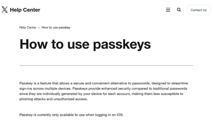 东升镇苹果维修店铺分享iOS用户如何通过通行密钥(Passkey)登录 